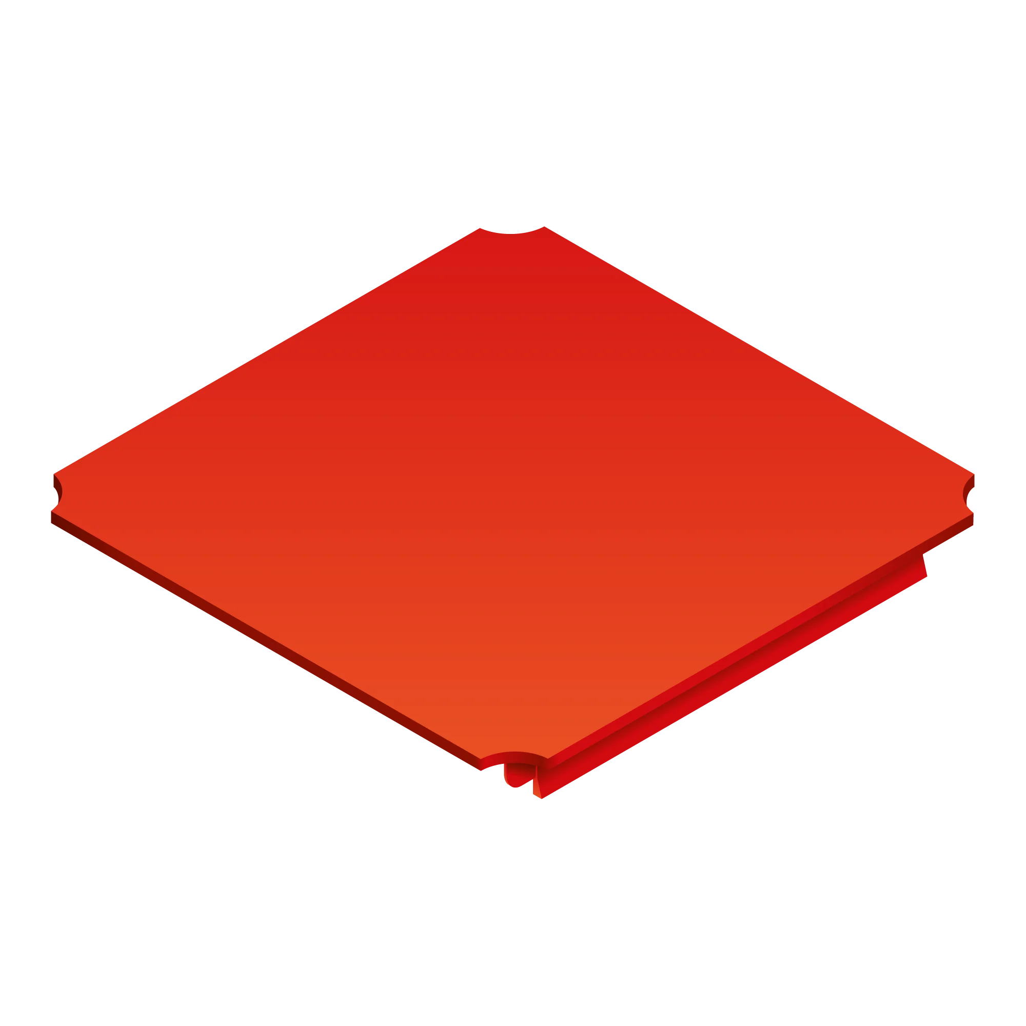 QUADRO Mini Platte 16 × 16 cm rot